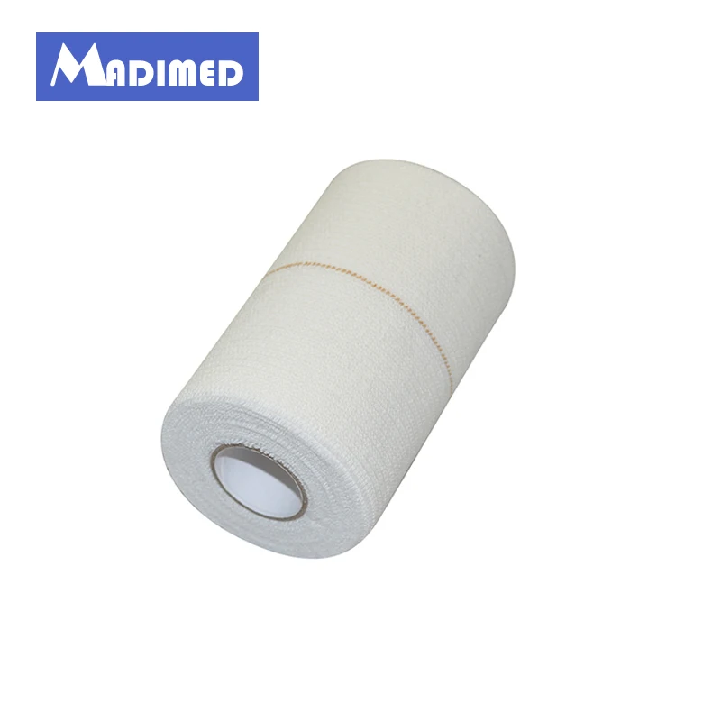 

2 Rolls/Lot 10Cmx4.5m Cotton Elastic Adhesive Bandage With Middle Ye Llow Line Heavy Stretch EAB Elastoplast