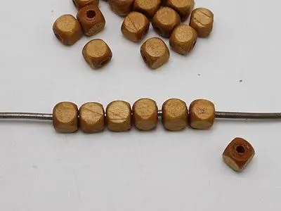 500 pcs Natural Look Cube Wood Beads Wooden Beads Spacer 6X6mm