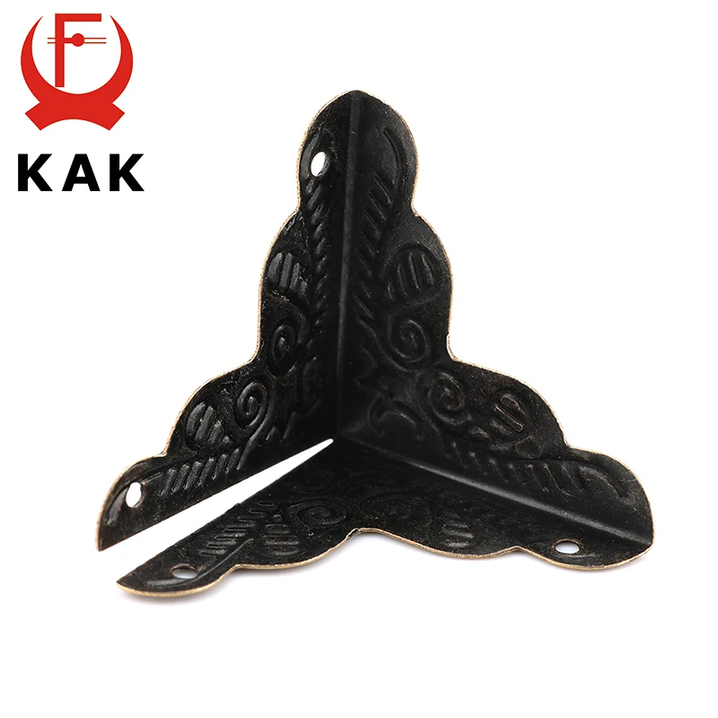 30PCS 3.6x2.4cm Luggage Case Box Corners Brackets Decorative Corner For Furniture Decorative Triangle Rattan Carved Hardware