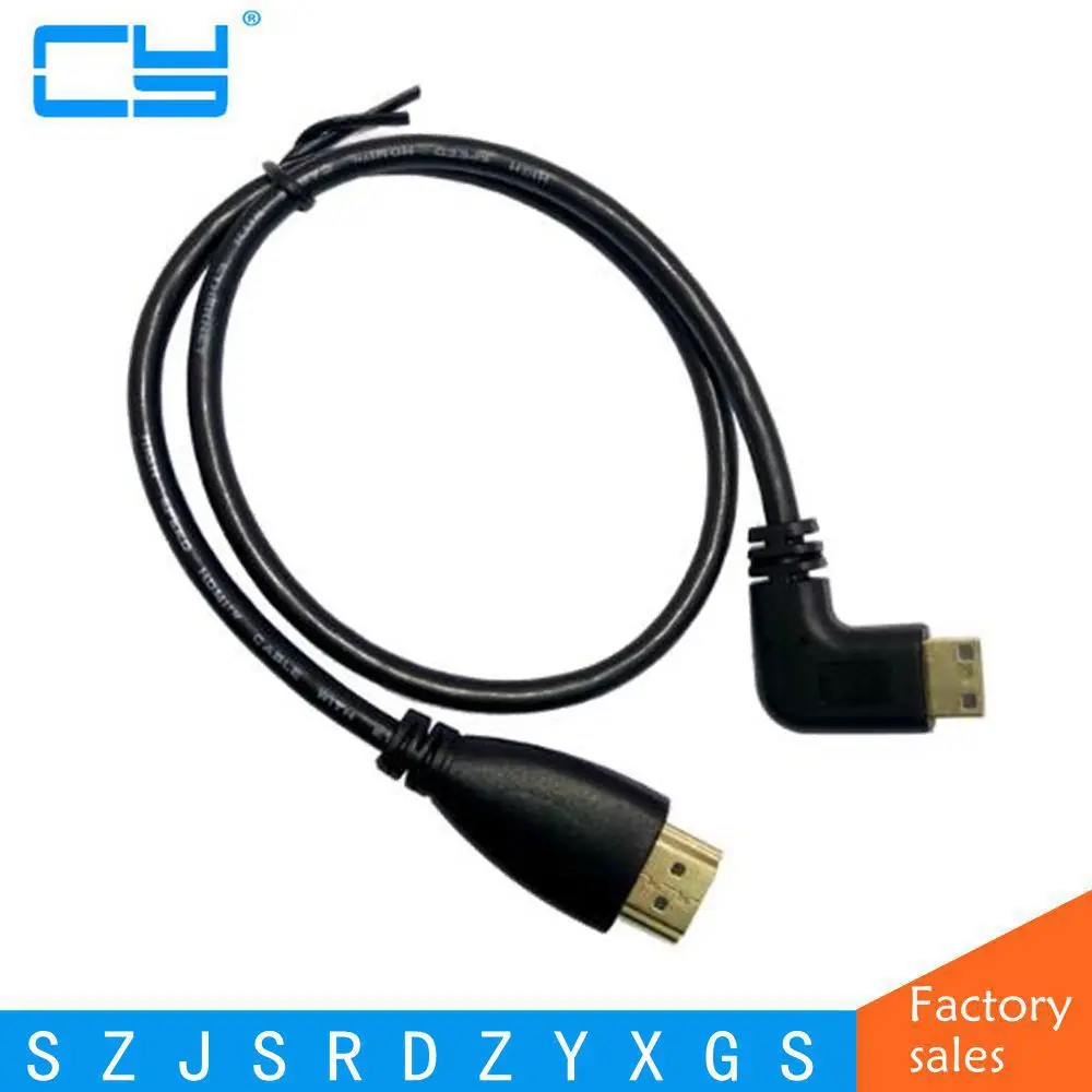 0.5 meters elbow mini HD-compatible to HD video line mini HDTV elbow HD cable
