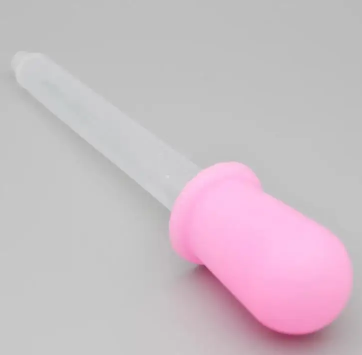 50pcs Baking Silicone dropper DIY gummy candy chocolate cake droppers 5ml Bakeware pink blue purple green