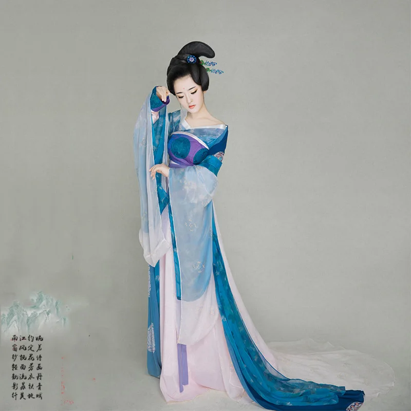 San Qiu Tang Women's Hanfu Costume Photo House Thematic Photography Costume Tang Princess High Waist RuQun Performance Hanfu