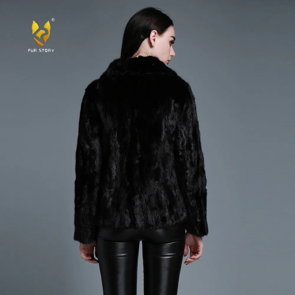 ผู้หญิงเสื้อโค้ทของแท้ Mink Fur Coat แจ็คเก็ตหญิงแจ็คเก็ตฤดูหนาวผู้หญิงฤดูใบไม้ผลิฤดูใบไม้ผลิแจ็คเก็ตขนสัตว์ Story FS15136