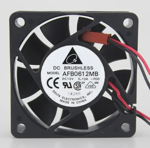 

Delta 6015 12V 0.12A 6CM AFB0612MB 2 line CPU computer chassis fan