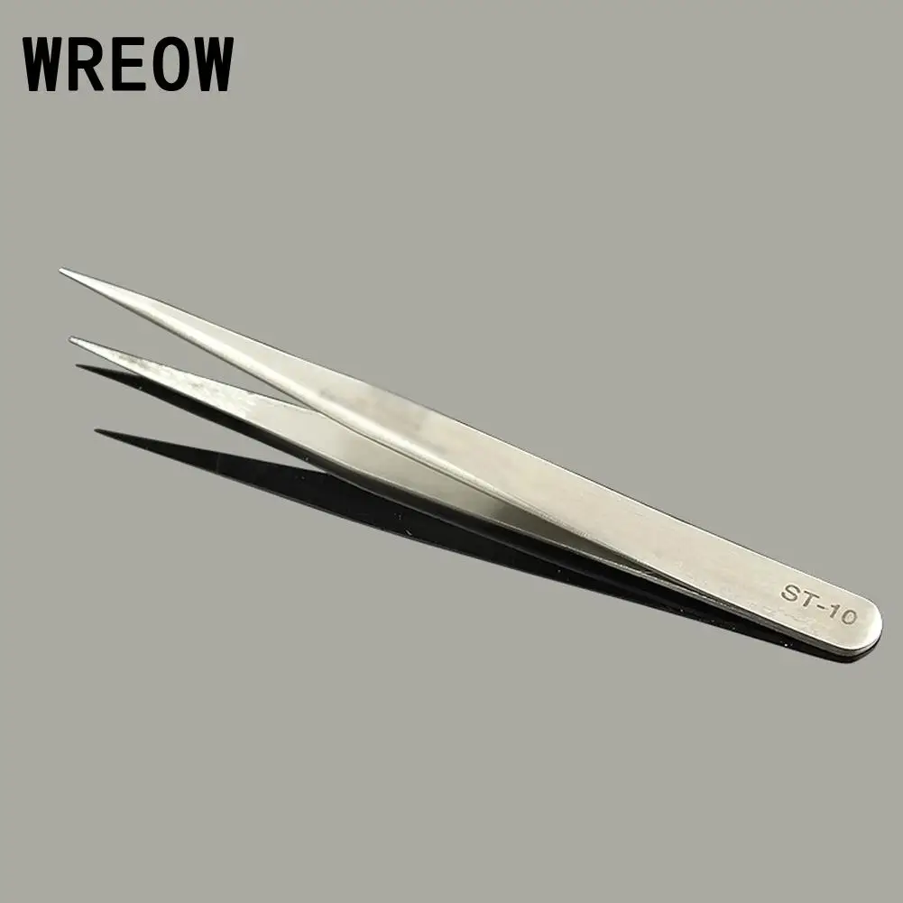 WREOW Precision แหนบสแตนเลส Watchmaker Eyebrow Hyper fine Tweezer Anti Static Pick - up High Precision Repair เครื่องมือ
