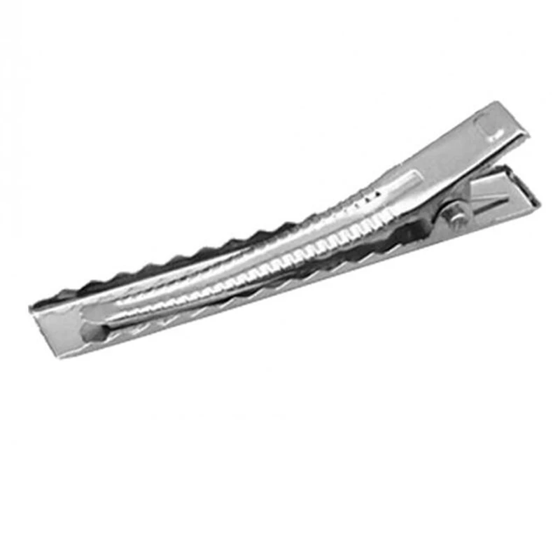 20 stücke 32mm-75mm Silber Metall Einzelne Zinke Alligator Clip Großhandel Krokodil Haar Clip Haarspange Haarnadel für DIY Haar Zubehör