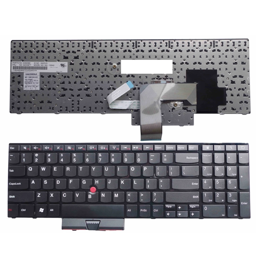 

US Black New English Replace laptop keyboard For Lenovo For IBM For Thinkpad E520 E520S E525 With pointing sticks