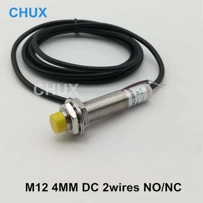 CHUX Inductive Proximity Switch M12 DC 24V 4mm Detect Distance NO/NC Non-Flush Type Motion Proximity Sensor