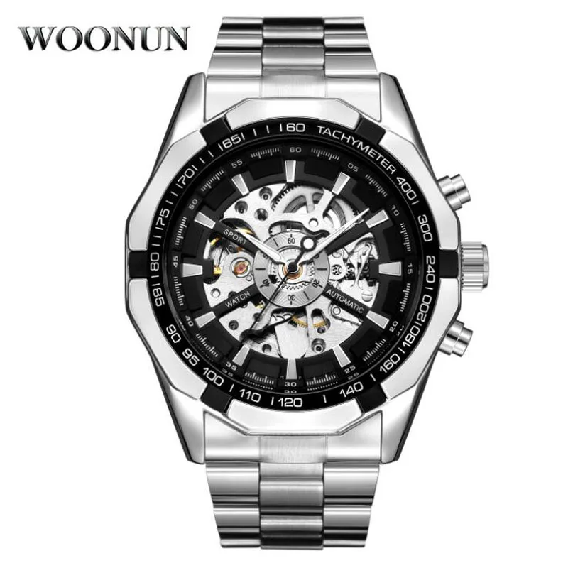 

Men Mechanical Watches Stainless Steel Automatic Mechanical Watches Men Skeleton Watches Men reloj hombre horloge mannen