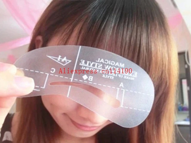 Wholesale 1000 sets/lot Eye Stencil MakeUp Shaping DIY Beauty Eyebrow Template Stencils Make up Tools