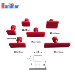 PDR King Tools strumenti per ammaccature linguette per tirare la colla linguette per colla per ammaccature strumento per la riparazione delle ammaccature del corpo automatico linguette di trazione rosse