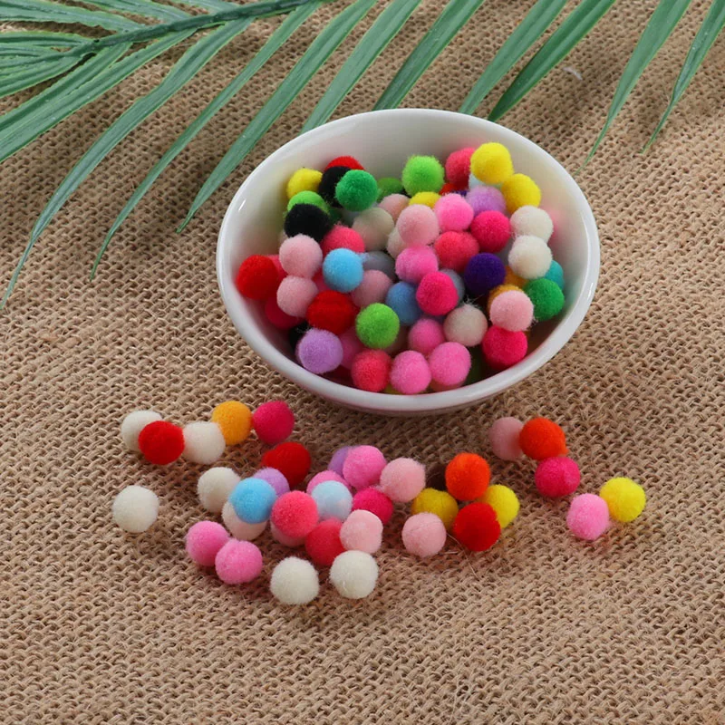 iSequins 8mm 10mm Pompom Soft Pompon Fluffy Plush Crafts DIY Pom Poms Ball Furball Manualidad Home Decor Sewing Supplies