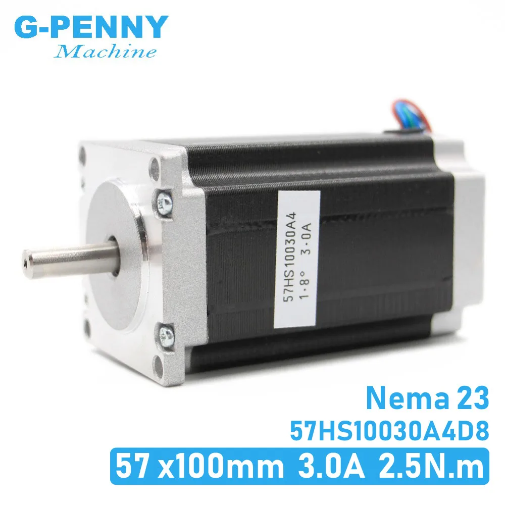 G-PENNY NEMA 23 Stepper motor 57x100mm 2.5Nm Nema23 CNC stepping motor 357Oz-in D=8mm for CNC machine, 3D printer