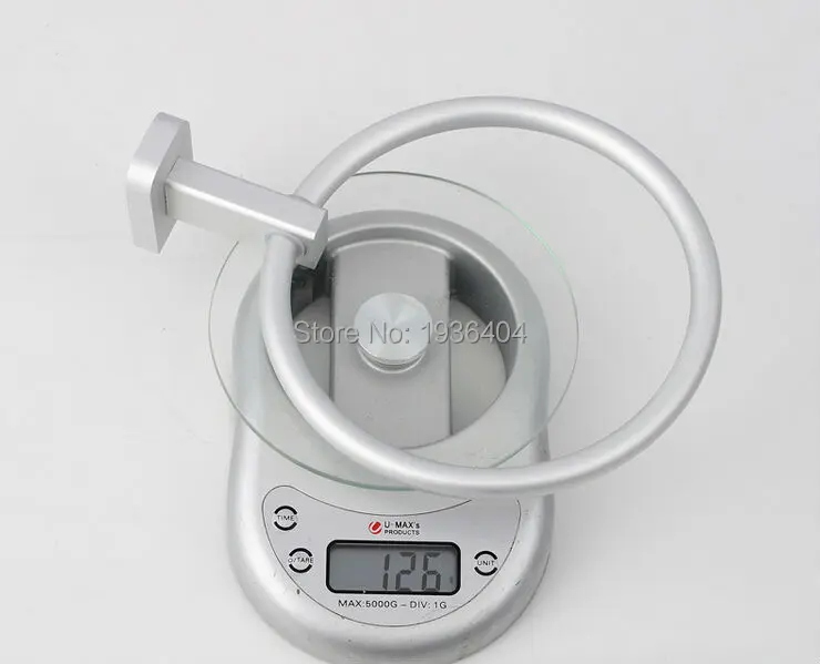 Hot menjual Ruang Aluminium Towel Cincin Wall Mounted Mandi Lingkaran Rak Handuk R518