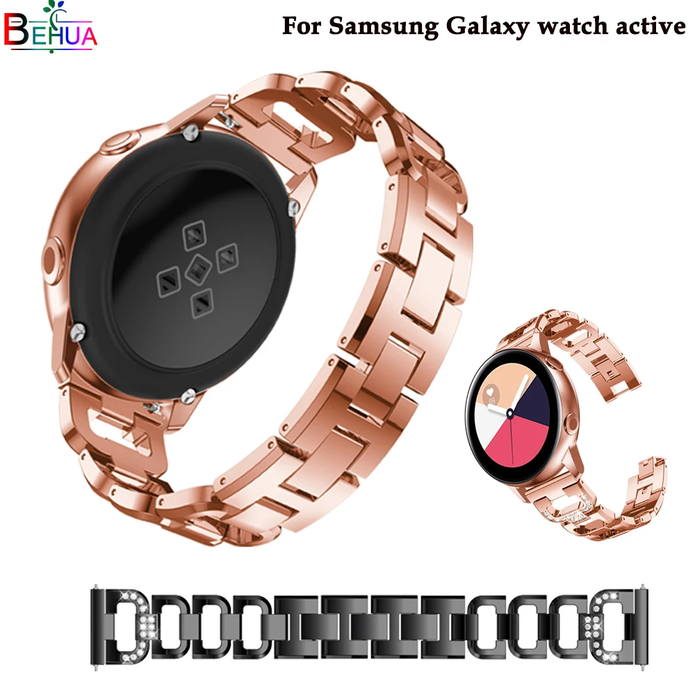 

Ремешок из нержавеющей стали для мужчин и женщин, браслет для samsung Galaxy watch active, для Samsung Gear S2/samsung Galaxy 42 мм, 20 мм