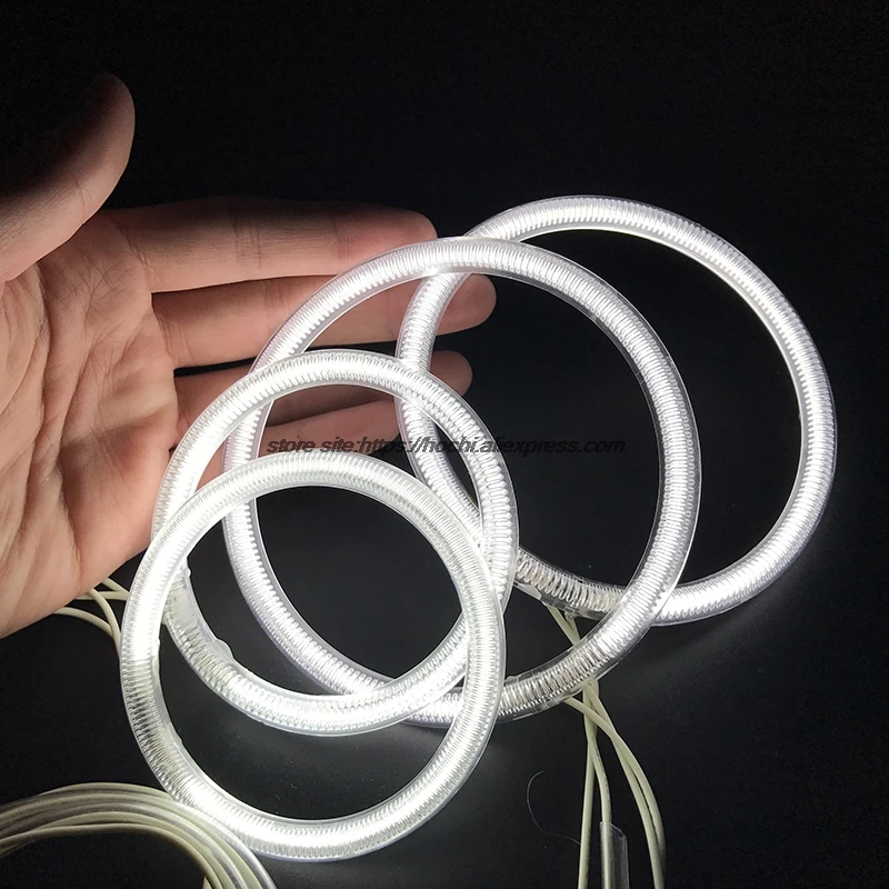 HochiTech WHITE 6000K CCFL Headlight  Angel Demon Eyes Kit angel eyes light for Chevrolet Sonic T300 2011 2012 2013 2014