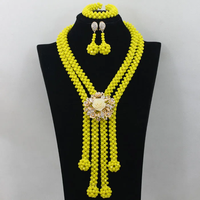 Green Crystal Beads Bridal Jewelry Sets African Costume Necklace Nigerian Wedding African Beads Jewelry Set  ABF405