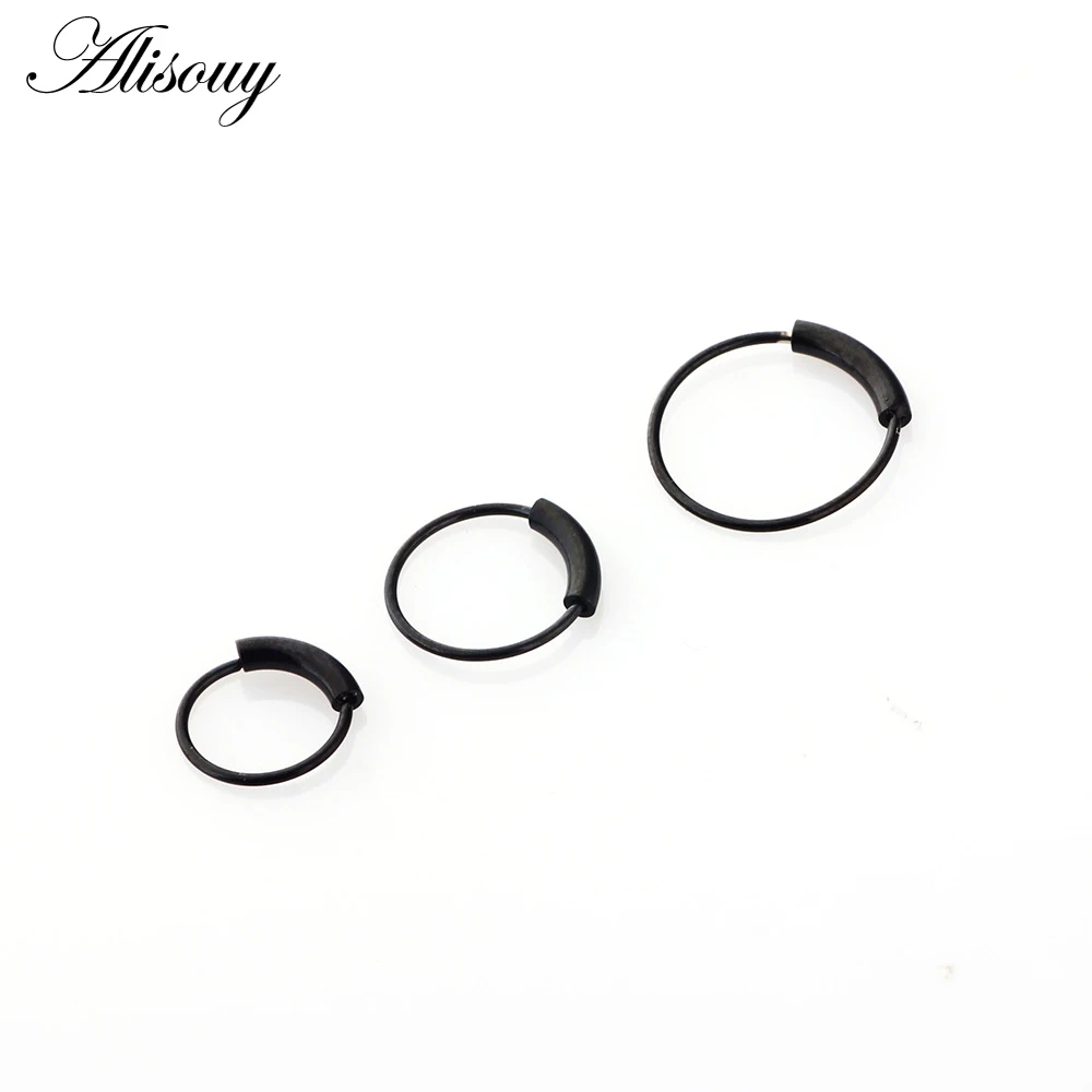 1pcs Steel Hinged Clicker Seamless Piercing Nose Ring Hoop