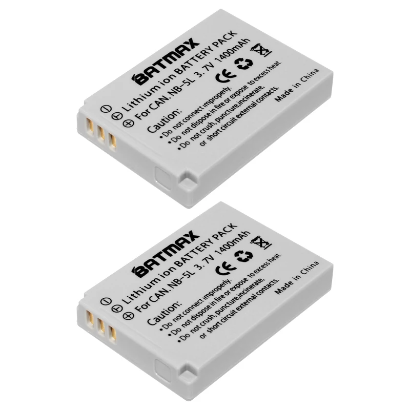 プレミアム2パックのNB-5L-1400mAh電池&充電canon powershot sx230 hs、sx210 hs、sx200 hs、s100、s110デジタルカメラ