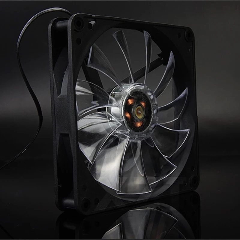 PZ 2017 4Pin 120มม.ระบายความร้อนคอมพิวเตอร์คูล PC CPU พัดลมทำความเย็น Top Blue Quad 4-LED Light ล้างกรณี Quad 12V