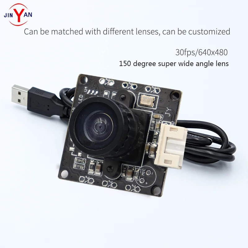 Wide-angle lens USB2.0 HD camera module OV7725 0.3MP camera 640*480 support LINUX Android