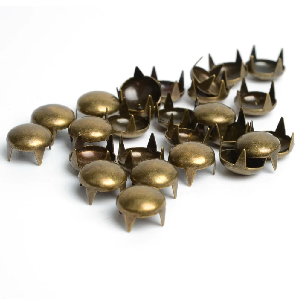 100pcs 8mm Antique Bronze Studs Nailheads Rivet Spike Punk Bag Bracelets Clothes Apparel Sewing Garment Rivet cuir pour le cuir