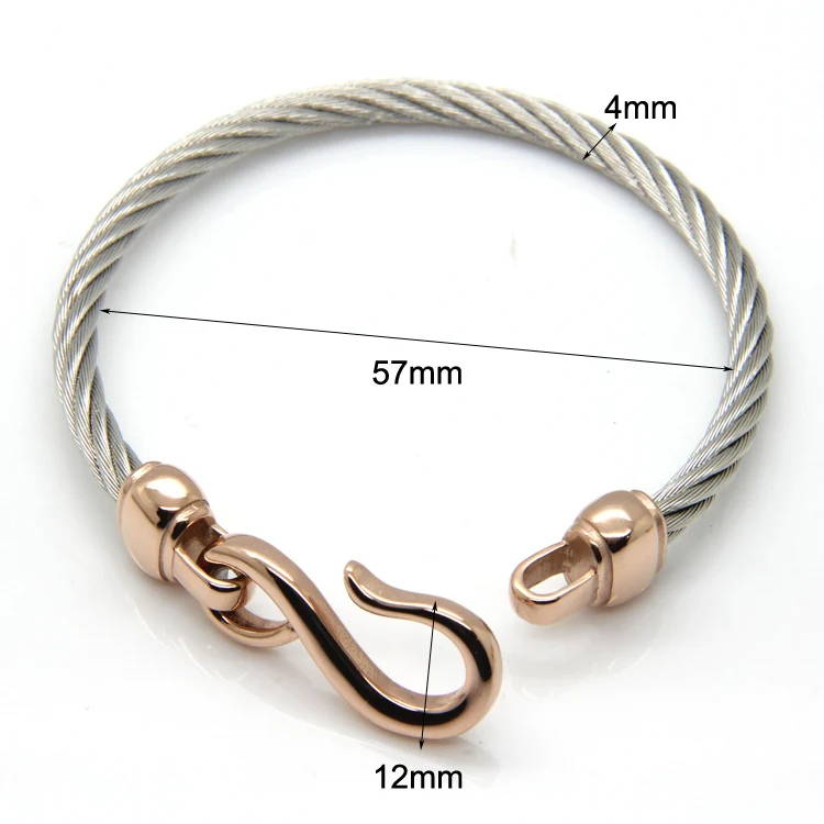 Two-Color Titanium Steel Bracelet Hooks Fashion Jewelry Infinity Love Charm Bracelets & Bangles For Women image 5