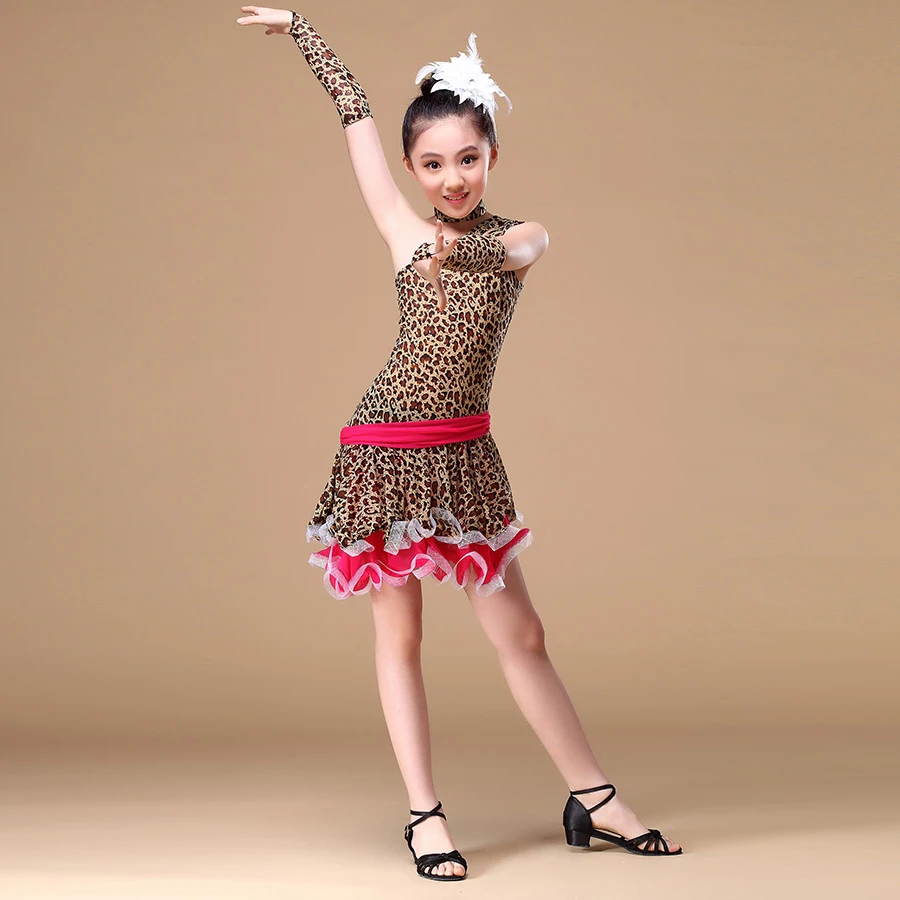 8-16 Jaar Kinderen Dance Outfit met Mouwen Pailletten Latin Jurken voor Meisjes Backless Fringe Ballroom Latin Jurk voor kinderen