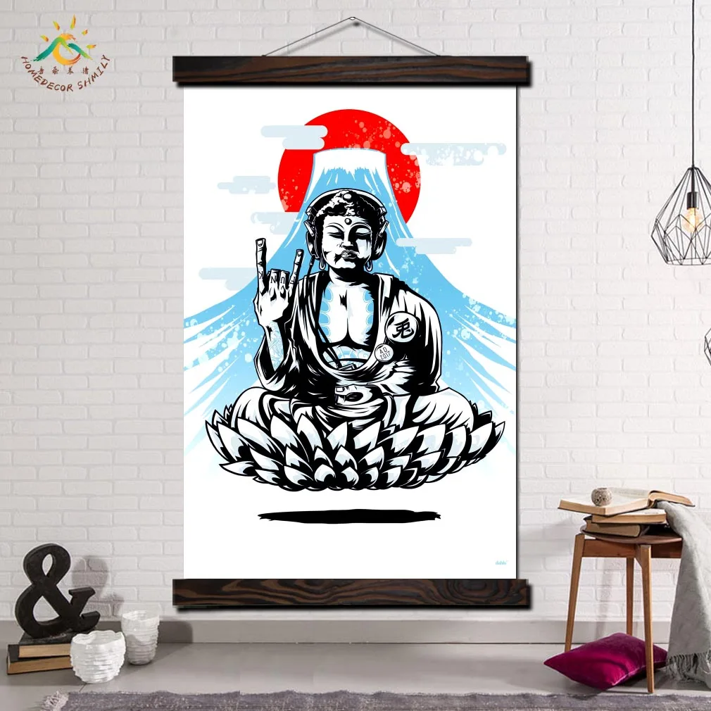 

Buddha Japanese Style Wall Art Canvas Prints Painting Scroll Painting Hanging Poster Decorative Picture Art Print Wall Poster