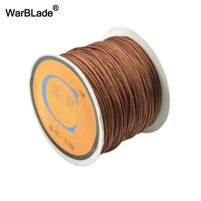 Wholesale 100M 0.8mm 1mm 1.5mm 2mm Cotton Cord Nylon Thread Cord Plastic String DIY Rope Bead Shamballa Bracelet Jewelry Making