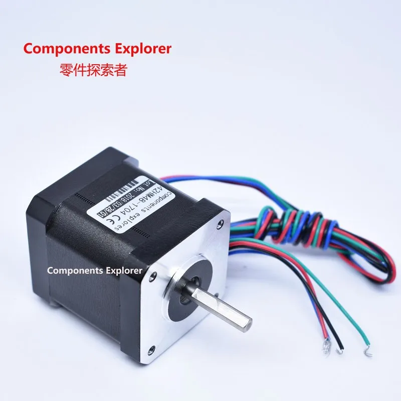 Promotion!!!Stepper Motor,Nema17 High Torque Stepper Motor,48mm length,0.9degree step angle 42HM48-1704