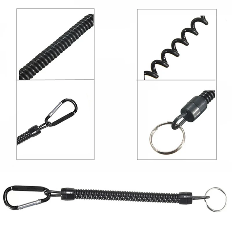 Fishing Lanyards Boating Ropes Kayak Secure Pliers Lip Grips Tackle Fish Tools Fishing AccessoryCamping Carabiner Secure Lock