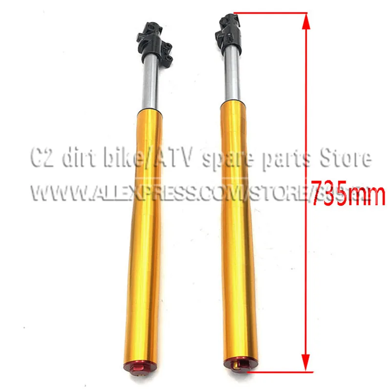 735MM Front Inverted fork shock absorption 45MM/48MM for Chinese Dirt pit bike CRF KLX with protector Cover