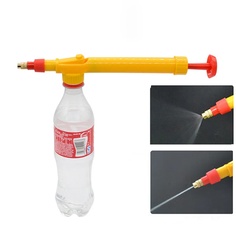 28.5cm super pistola de água ajustável metal pulverizador garrafa bebida ao ar livre brinquedos esportivos engraçados arma multifunções rega flores