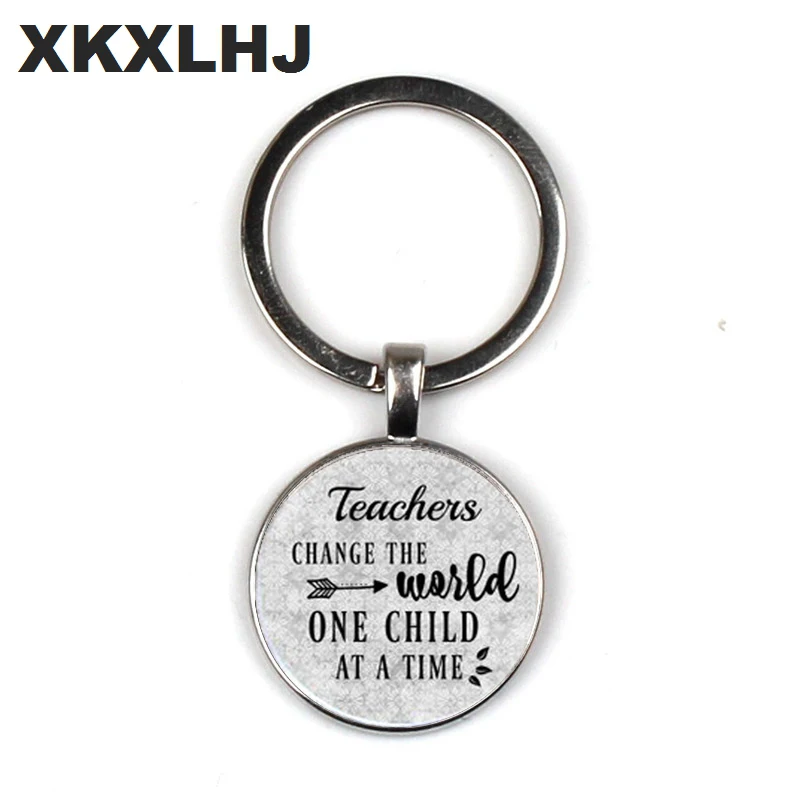 Teacher, day care provider, teacher charm keychain, teacher appreciation gift, teacher changing the world gift once a child