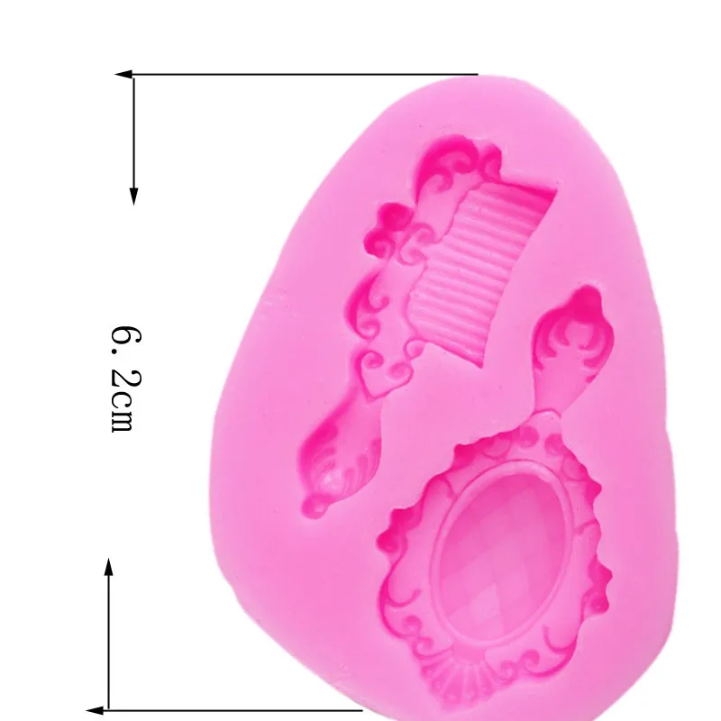 Angel Wings Food grade 3D fondant cake silicone mold DIY Mirror Comb shaped for Reverse forming chocolate decoration tools F0724