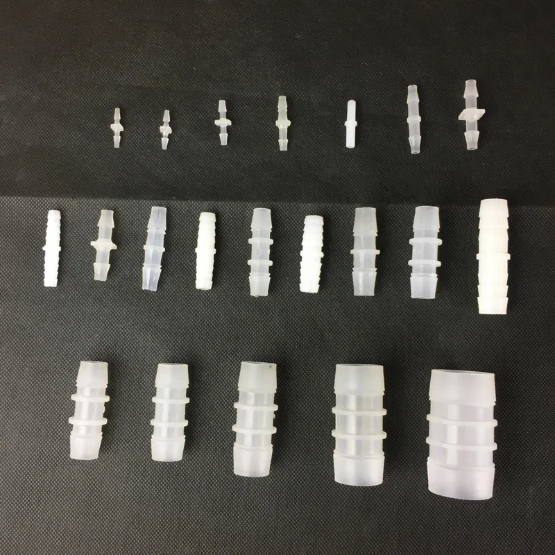 Connecteurs de tuyaux en plastique barbelé aux deux extrémités, 3.2mm