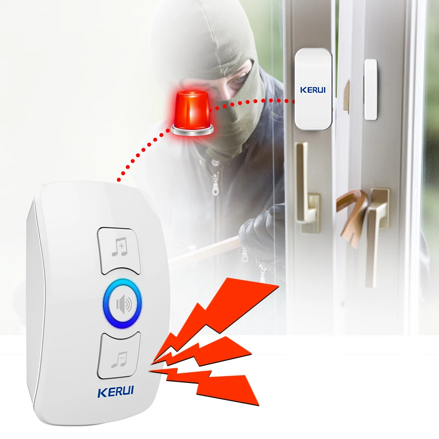 KERUI M525 Wireless Smart Home Doorbell With Waterproof Push Button Long Range 32 Songs White Black Door Bell EU AU US UK Plug