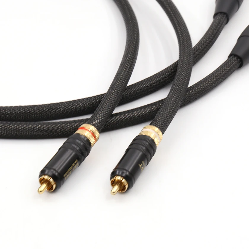 Pair QED Signature RCA Cable Silver Plated Interconnet Cable With WBT-0144 RCA Plug to XLR male connector plug