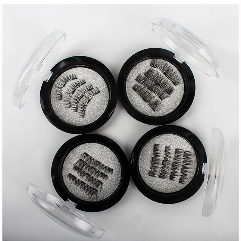 Magnetic Eyelashes with 3 Magnets without Glue 3D Lashes Extension handmade natural Magnetic Eyelash