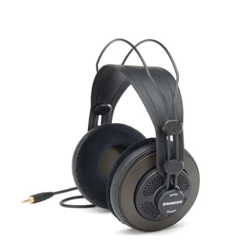 Original Samson SR850 monitoring headset with velour earpads semi-open-monitor headphone for studio,PC recording karaoke game