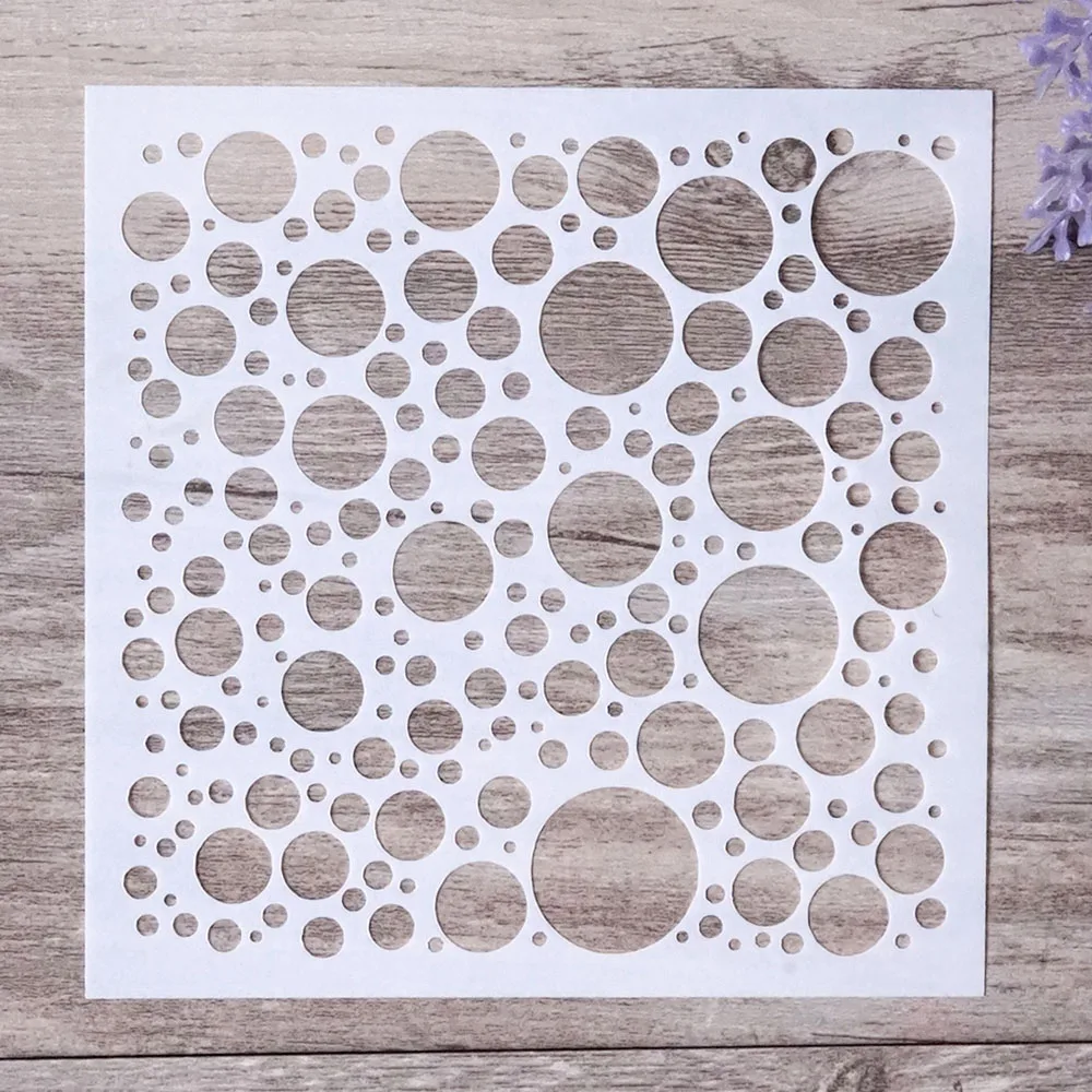 13 cm Polka Dot Bubble DIY Painting Stencil for Scrapbooking Stamping  Album Decorative Embossing Paper Cards  Christmas Gifts