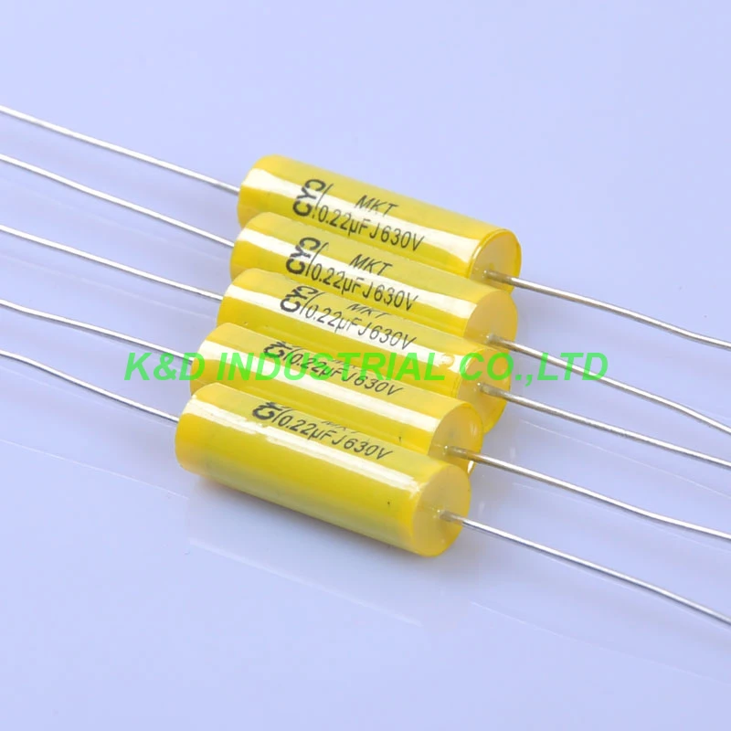 10 pcs Vintage Radio Tubular Polyester Kapasitor Aksial 0.22 uF 630 V Tabung Amp