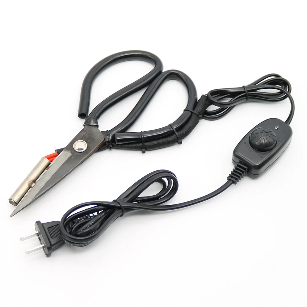 220V Adjustable Temperature Electric Heating Tailor Scissors with Switch Controller