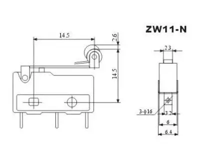 100 pces normalmente aberto fechar interruptor de limite KW12-3