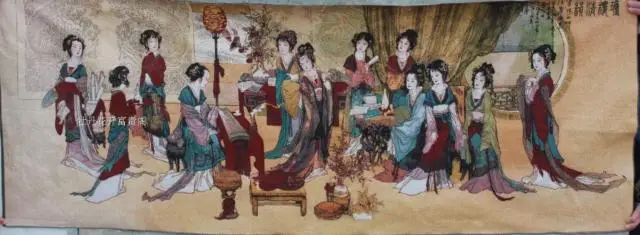 Chinese collection the Thangka embroidery Beauty diagram