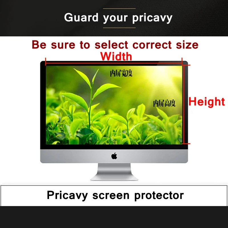 

24"(16:9) size 532x299mm Desktop Laptop computer privacy screen protector privacy window film Peep-proof protection film