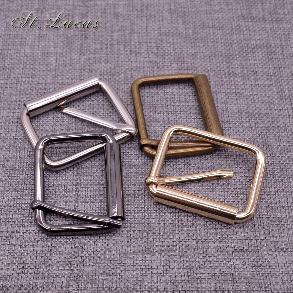 New 10pcs/lot 10mm/20mm/25mm/30mm/40mm silver bronze gold Square metal shoes bag Belt Buckles decoration DIY Accessory Sewing