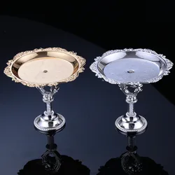 2pcs/pair Europe Silver/Golden Cake Stand Mini Snack Fruit Tray Metal Dessert Table Wedding Decoration StorageTray Cupcake Stand