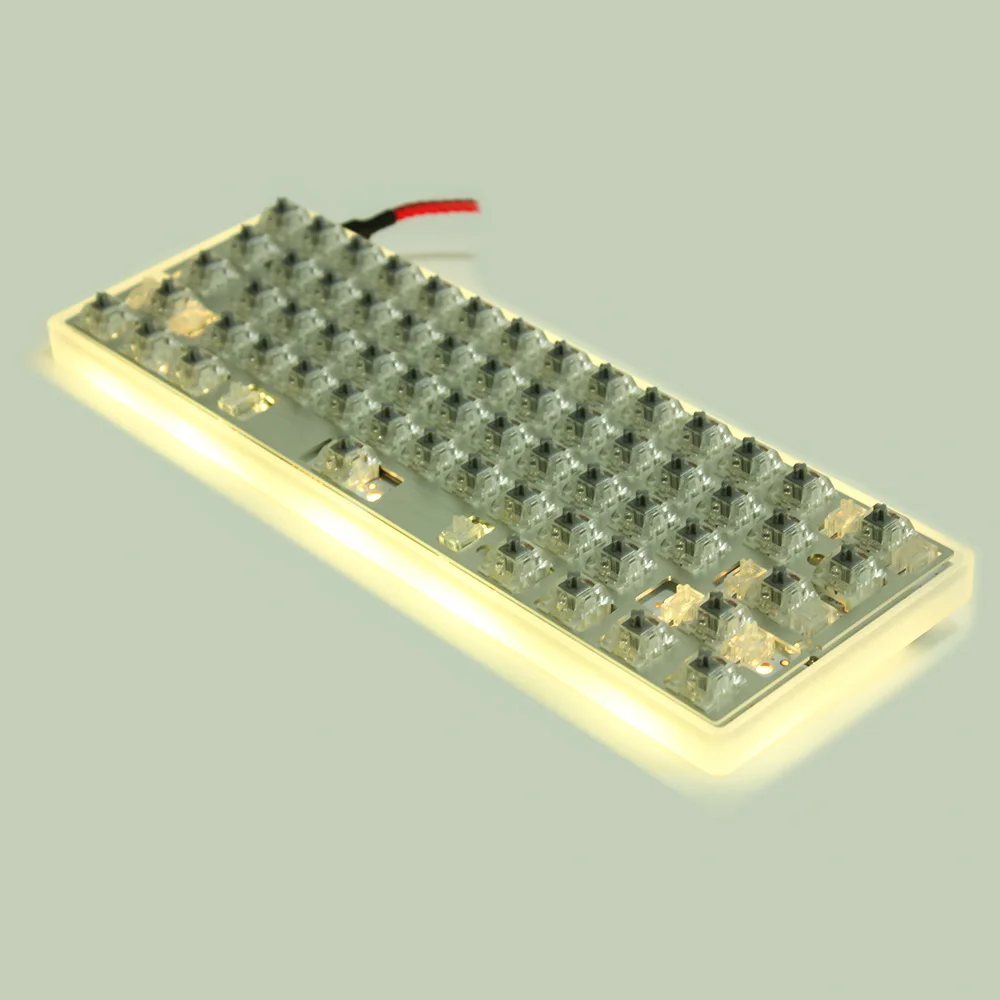 YMDK 60% YD60MQ QMK Programmable Underglow RGB Led PCB Plate Stabilizers For DIY Mechanical Keyboard Replacble GH60 64